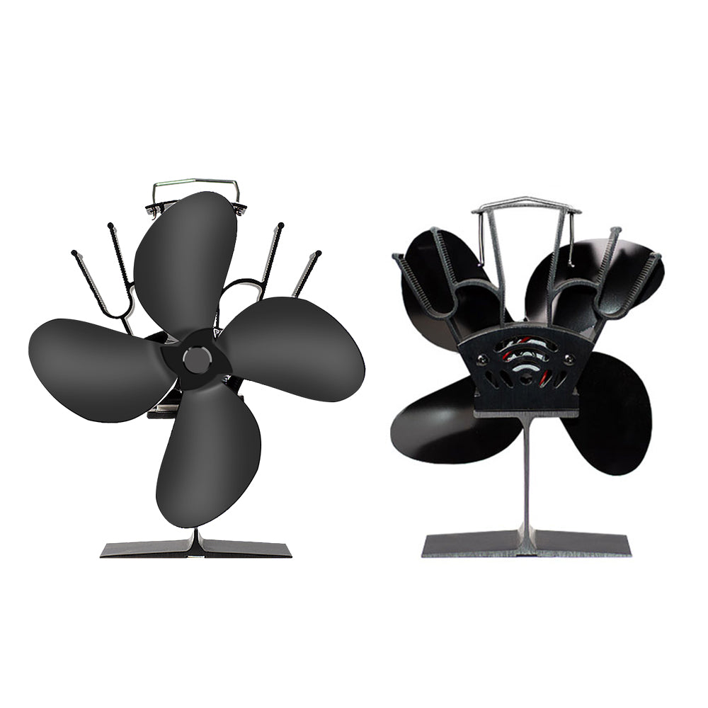 4 Blade Heat Powered Stove Fan Log Wood Burner