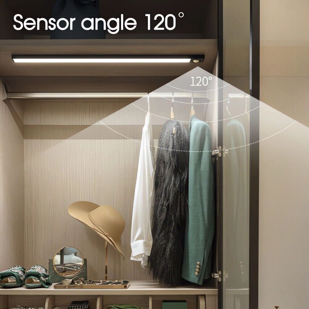 Dimmable LED Motion Sensor Under Closet Light Rechargeable Magnetic Cabinet Lamp