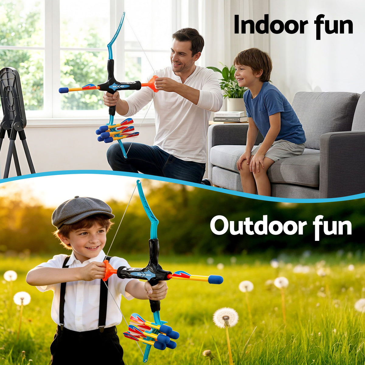 Keezi Kids Bow and Arrow Set with 6 Foam Arrows, 81cm 6