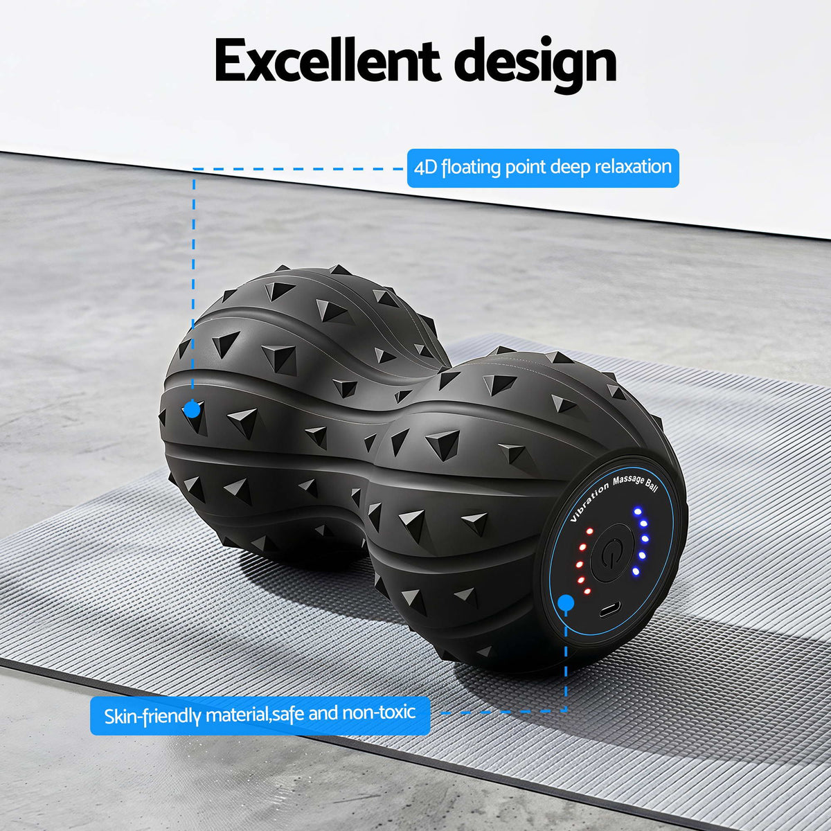 Everfit Electric Vibrating Peanut Massage Ball 5 Adjustable Levels High Power