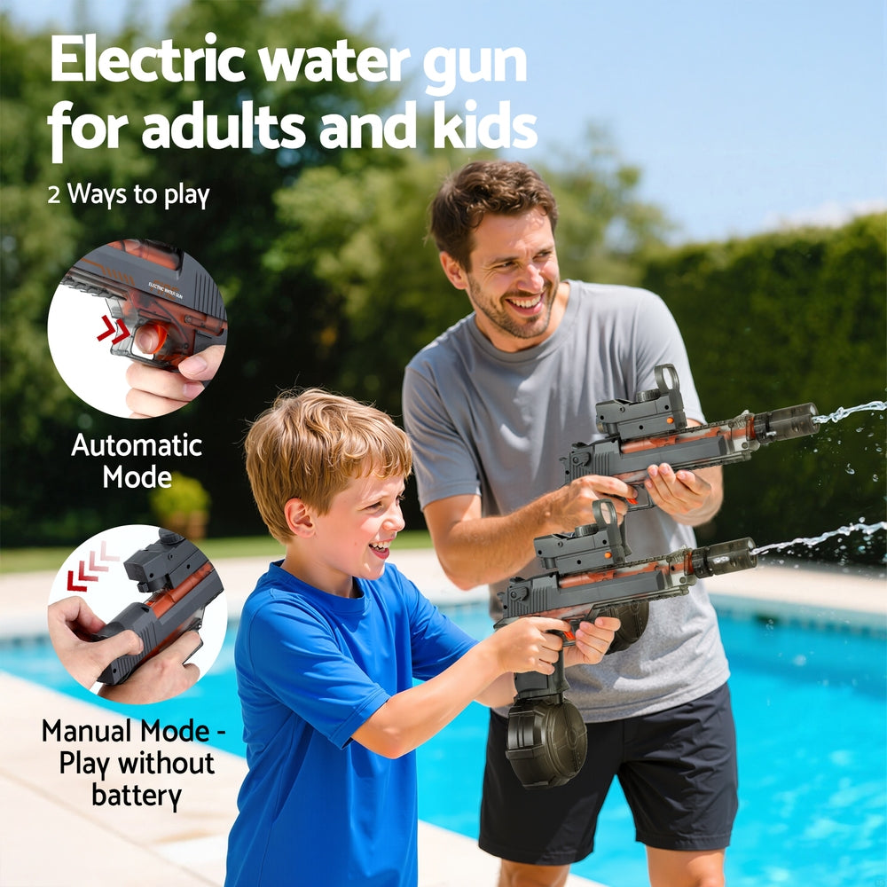 Keezi Electric Water Gun, 500ml Tank with Muzzle Light, Grey 6