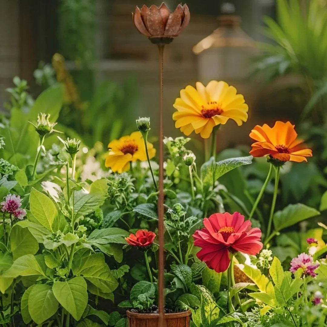 Outdoor Garden Stake Flower Candleholder 85cm