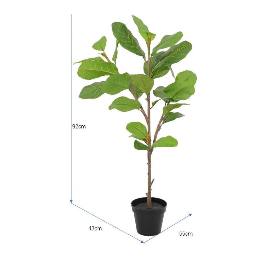 Potted Artificial Lofty Fig Ficus Tree 92cm