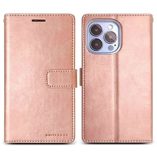 Roar Blue Moon [Choice Diary] Wallet Case, iPh-14 Pro Max-Rose Gold
