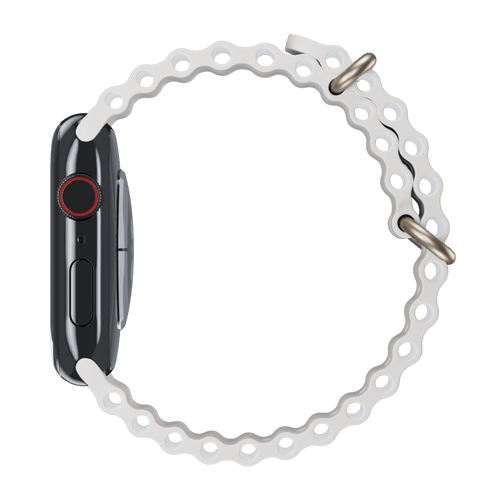 Hoco Compatible with Apple Watch Ocean Band [WA12] for All Series, 42 / 44 / 45 / 46 / 49 mm-White