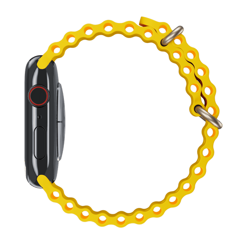 Hoco Compatible with Apple Watch Ocean Band [WA12] for All Series, 42 / 44 / 45 / 46 / 49 mm-Yellow