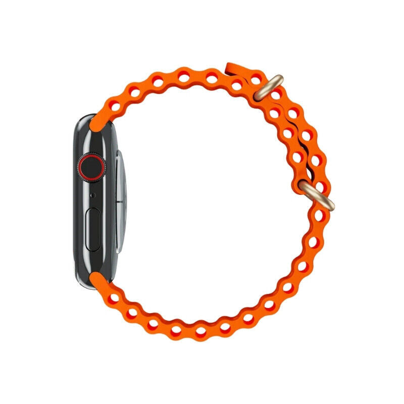 Hoco Compatible with Apple Watch Ocean Band [WA12] for All Series, 42 / 44 / 45 / 46 / 49 mm-Yellow