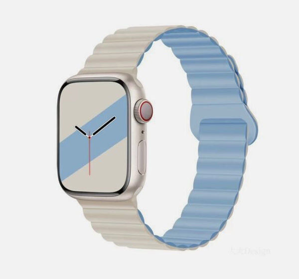 Hoco Compatible with Apple Watch Silicon Magnetic Band [WA22] for All Series, 42 / 44 / 45 / 46 / 49 mm-White