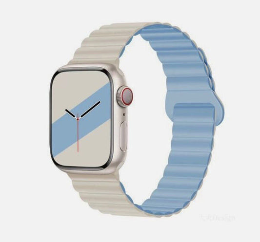 Hoco Compatible with Apple Watch Silicon Magnetic Band [WA22] for All Series, 42 / 44 / 45 / 46 / 49 mm-White