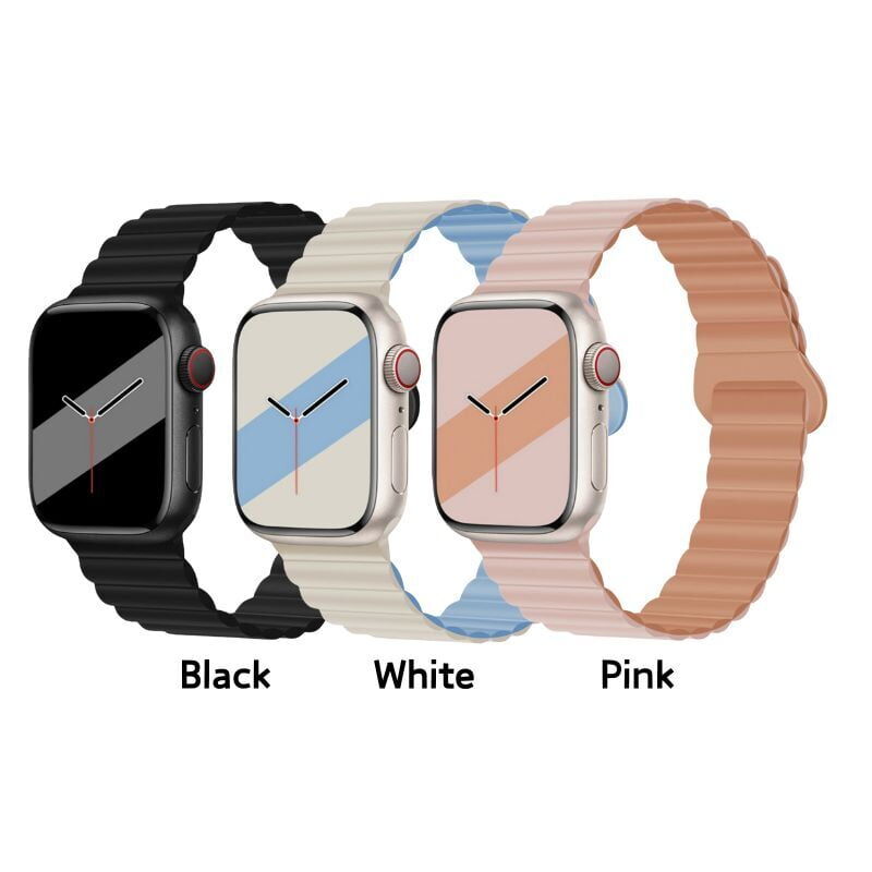 Hoco Compatible with Apple Watch Silicon Magnetic Band [WA22] for All Series, 42 / 44 / 45 / 46 / 49 mm-White