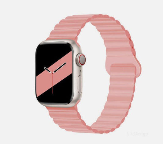 Hoco Compatible with Apple Watch Silicon Magnetic Band [WA22] for All Series, 38 / 40 / 41 / 42 mm-Pink