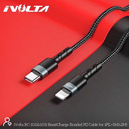 iVolta [RC-102i] 20W BoostCharge 1m Braided Type-C to Lightning