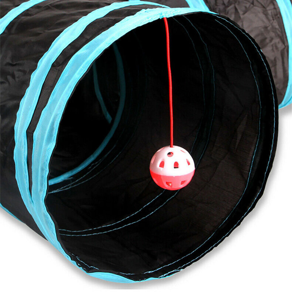 Pet Foldable Funny Exercise 4-Way Tunnel Play Toy