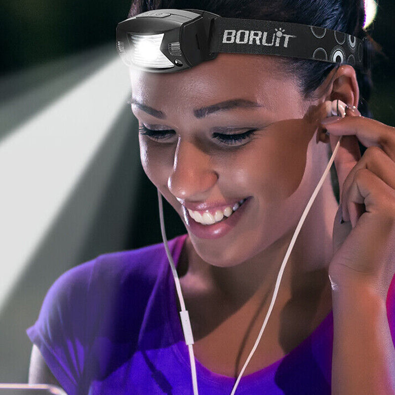 Powerful LED Headlamp Body Motion Sensor Headlight USB Charging