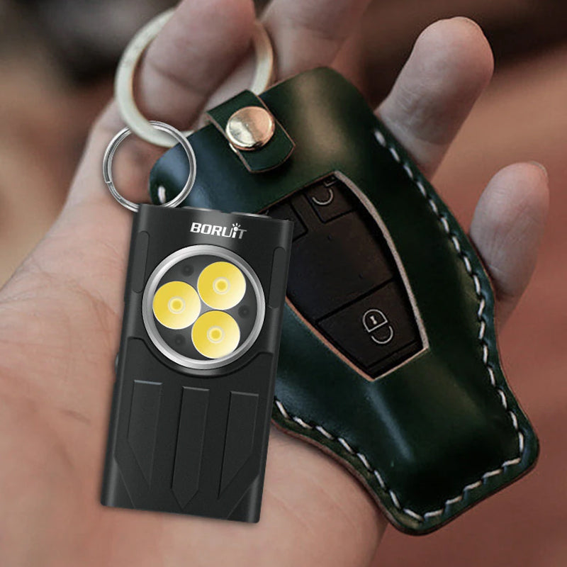 Waterproof LED Light Keychain Torch Lamp Flashlight  USB Rechargeable