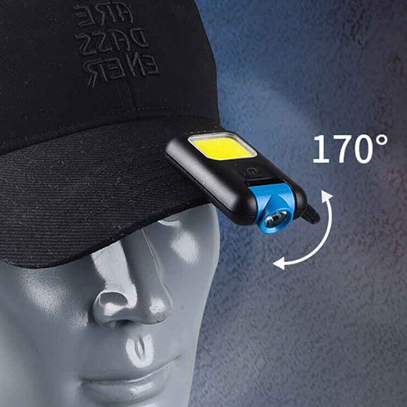 Mini LED Flashlight Keychain COB Work Light- USB Rechargeable