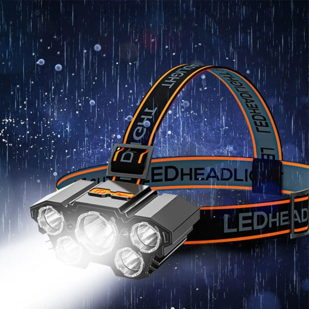 USB Rechargeable Ultra Bright Head Mounted Flashlight