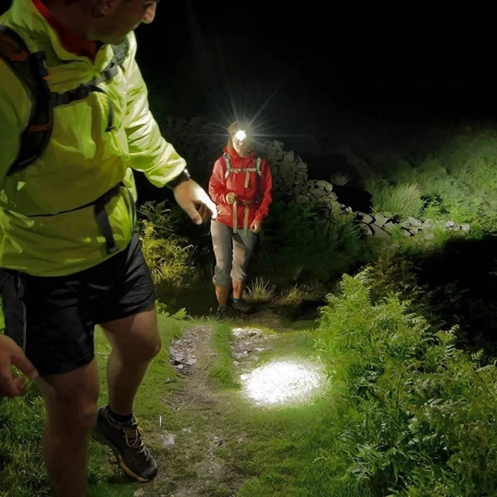 USB Rechargeable Ultra Bright Head Mounted Flashlight