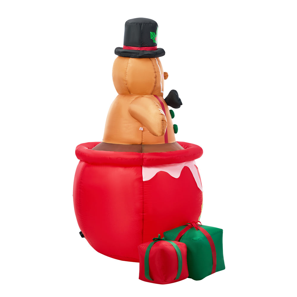 Christmas Inflatable Gingerbread Man with LED Lights