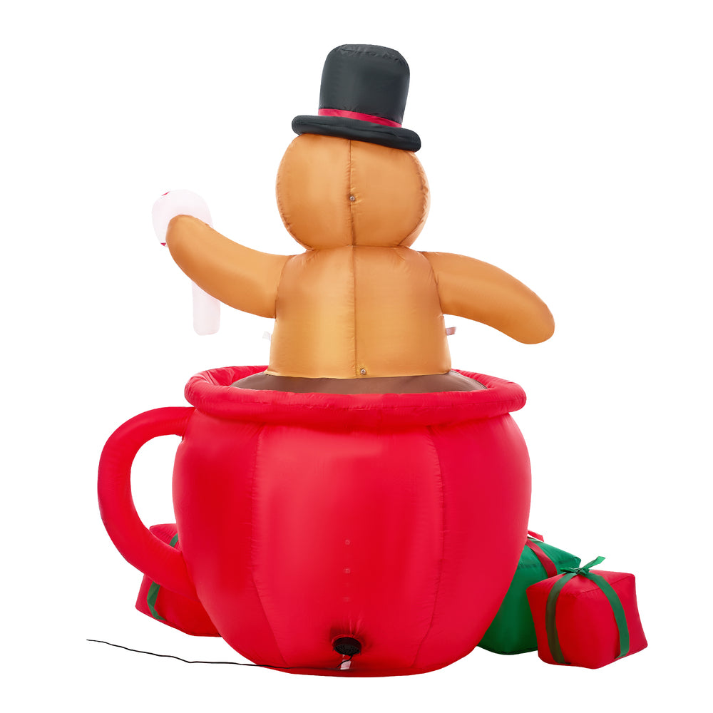 Christmas Inflatable Gingerbread Man with LED Lights