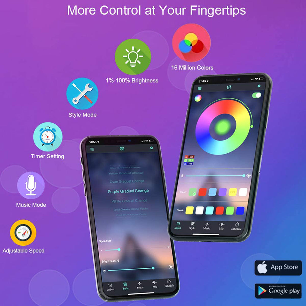 Tape Bluetooth USB LED Strip Light Flexible RGB Self-adhesive TV Desktop Diode