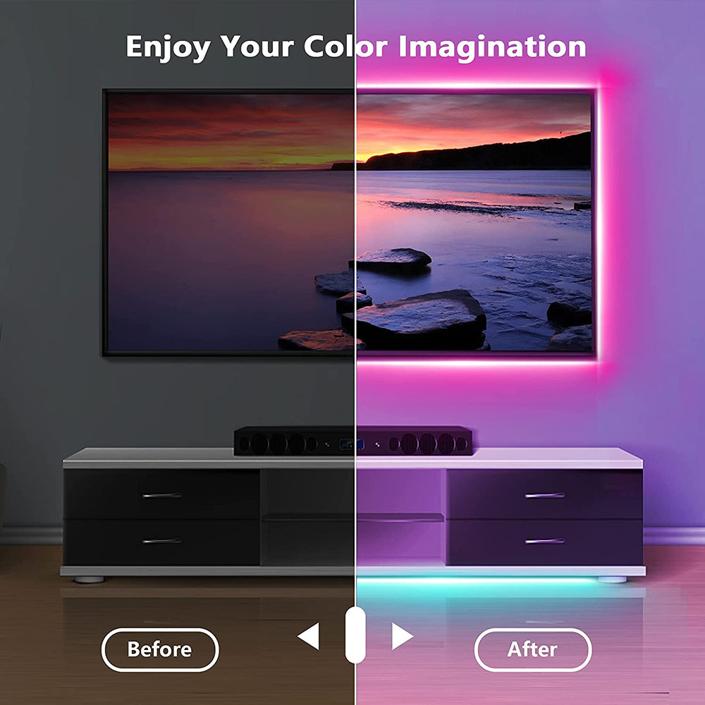 Tape Bluetooth USB LED Strip Light Flexible RGB Self-adhesive TV Desktop Diode