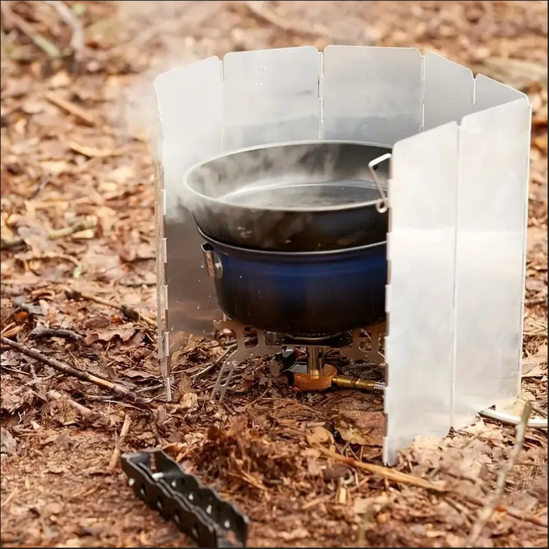 10 Plates Aluminum Alloy Ultralight Foldable Stove Windscreen