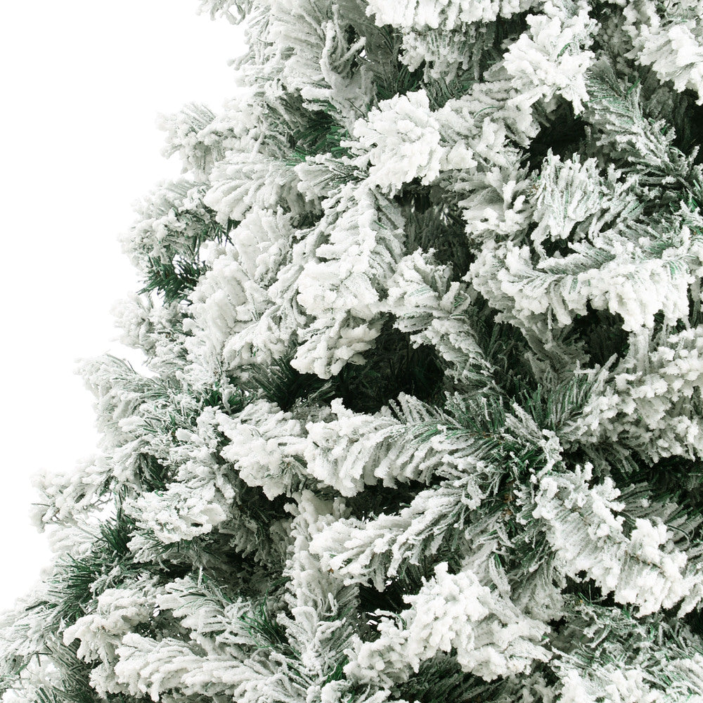 6FT Snow Flocked Green Christmas Tree