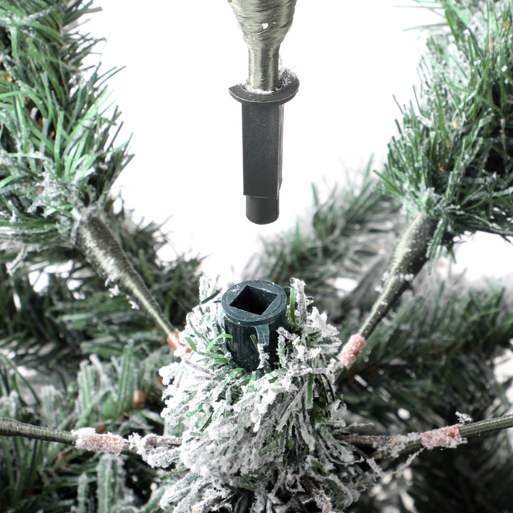 7FT Snow Flocked Green Christmas Tree