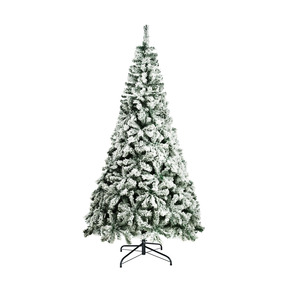 7FT Snow Flocked Green Christmas Tree