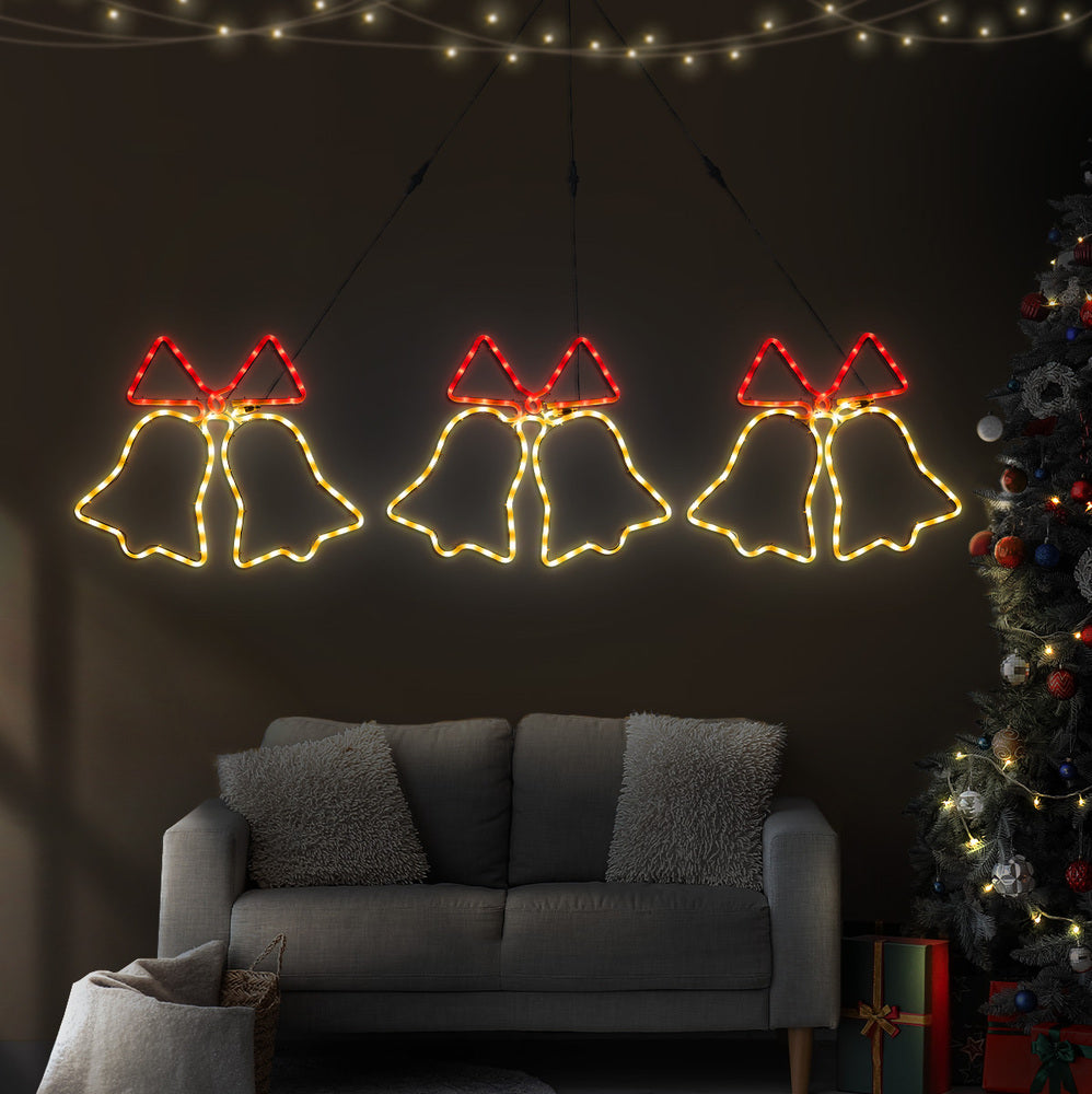 Christmas LED Motif Lights 3PCS Jingle Bell Set