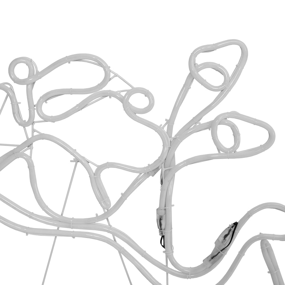 Christmas LED Motif Rope Lights Santa Riding Reindeer