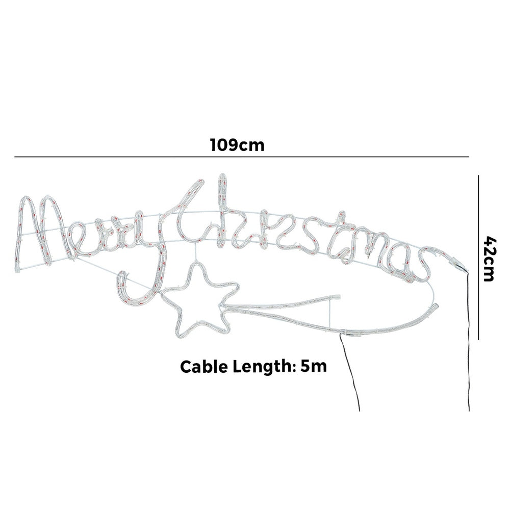 Merry Christmas LED Motif Rope Lights