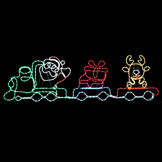 Christmas LED Motif Lights Santa Claus Train