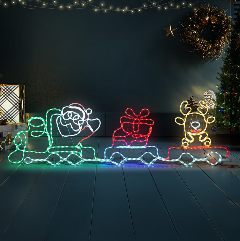 Christmas LED Motif Lights Santa Claus Train