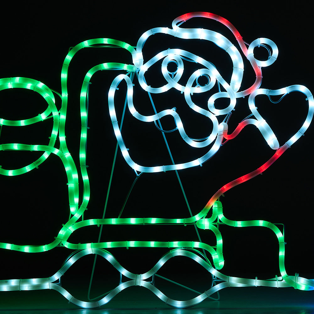 Christmas LED Motif Lights Santa Claus Train