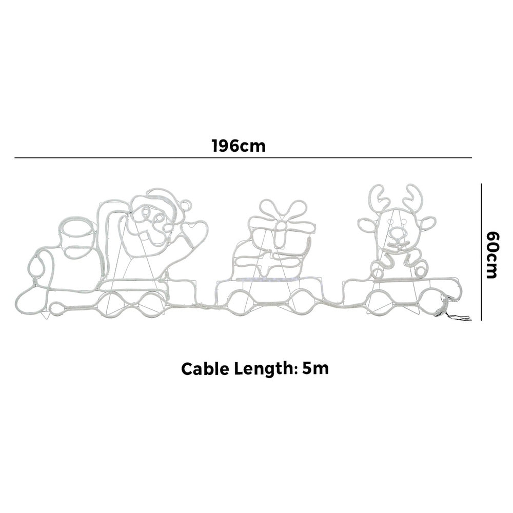 Christmas LED Motif Lights Santa Claus Train