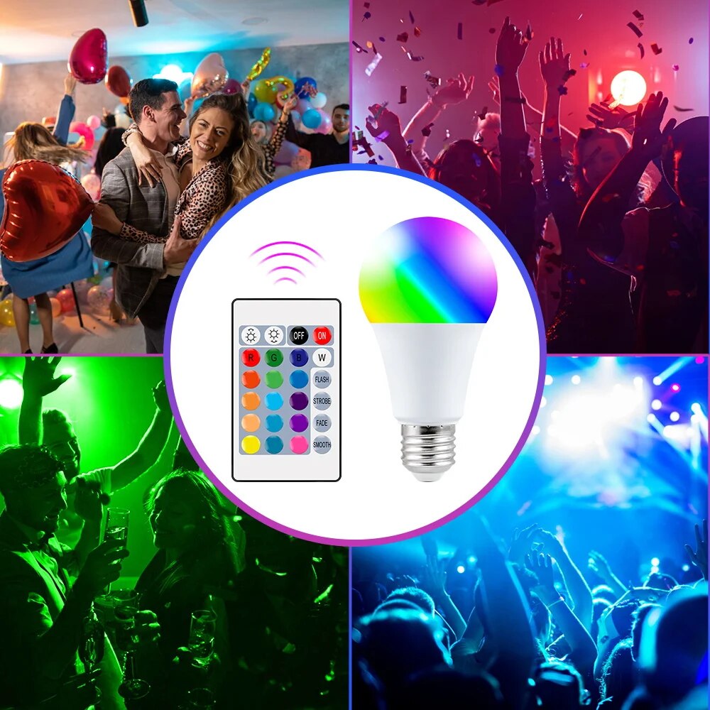 16 Colors RGB Bulb LED Multicolor Household Atmosphere Light