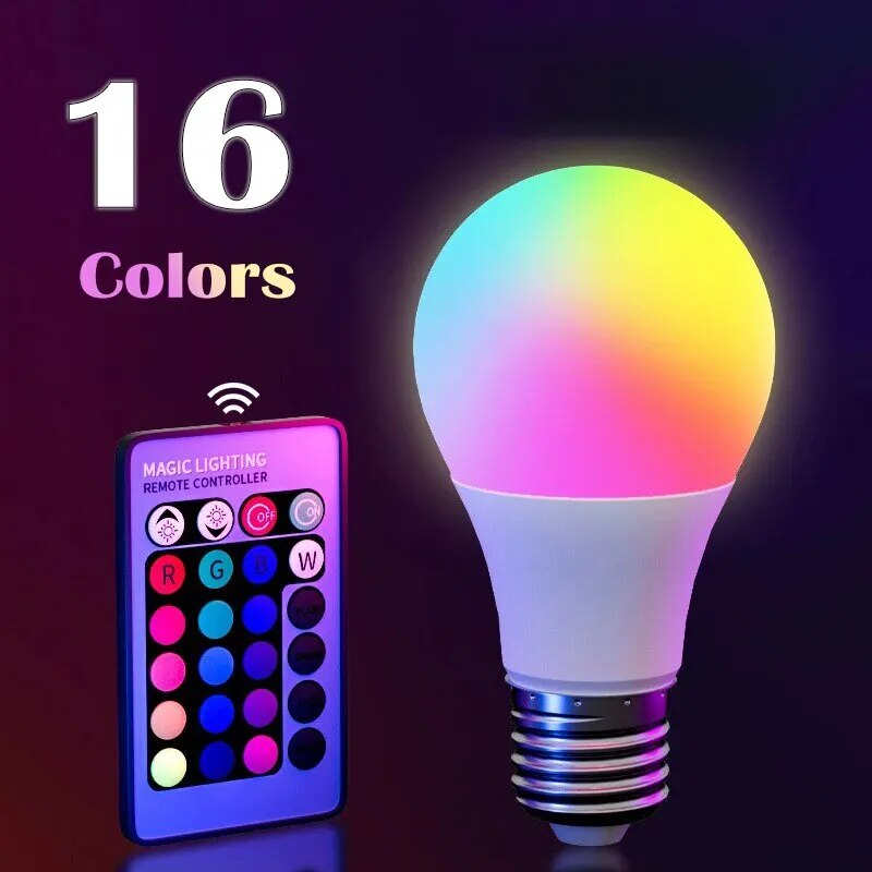 16 Colors RGB Bulb LED Multicolor Household Atmosphere Light