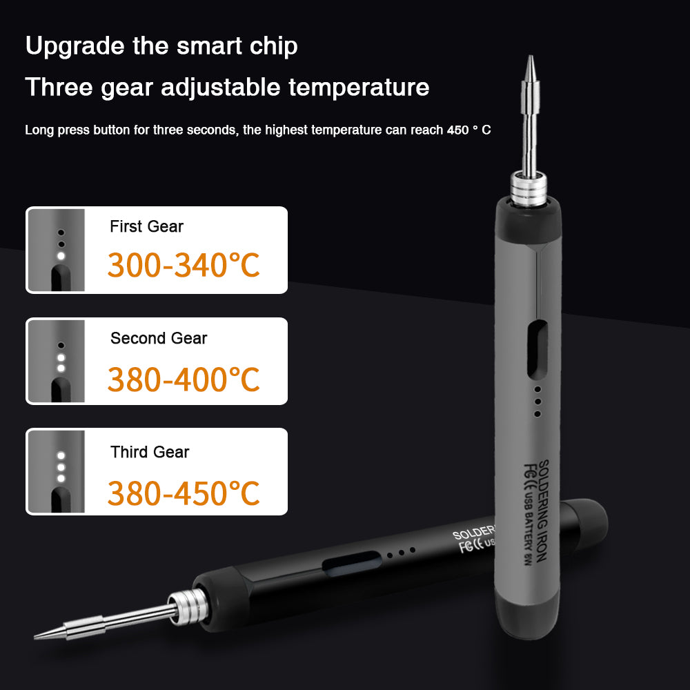 USB Soldering Iron Temperature Adjustable Mini Soldering Iron Set