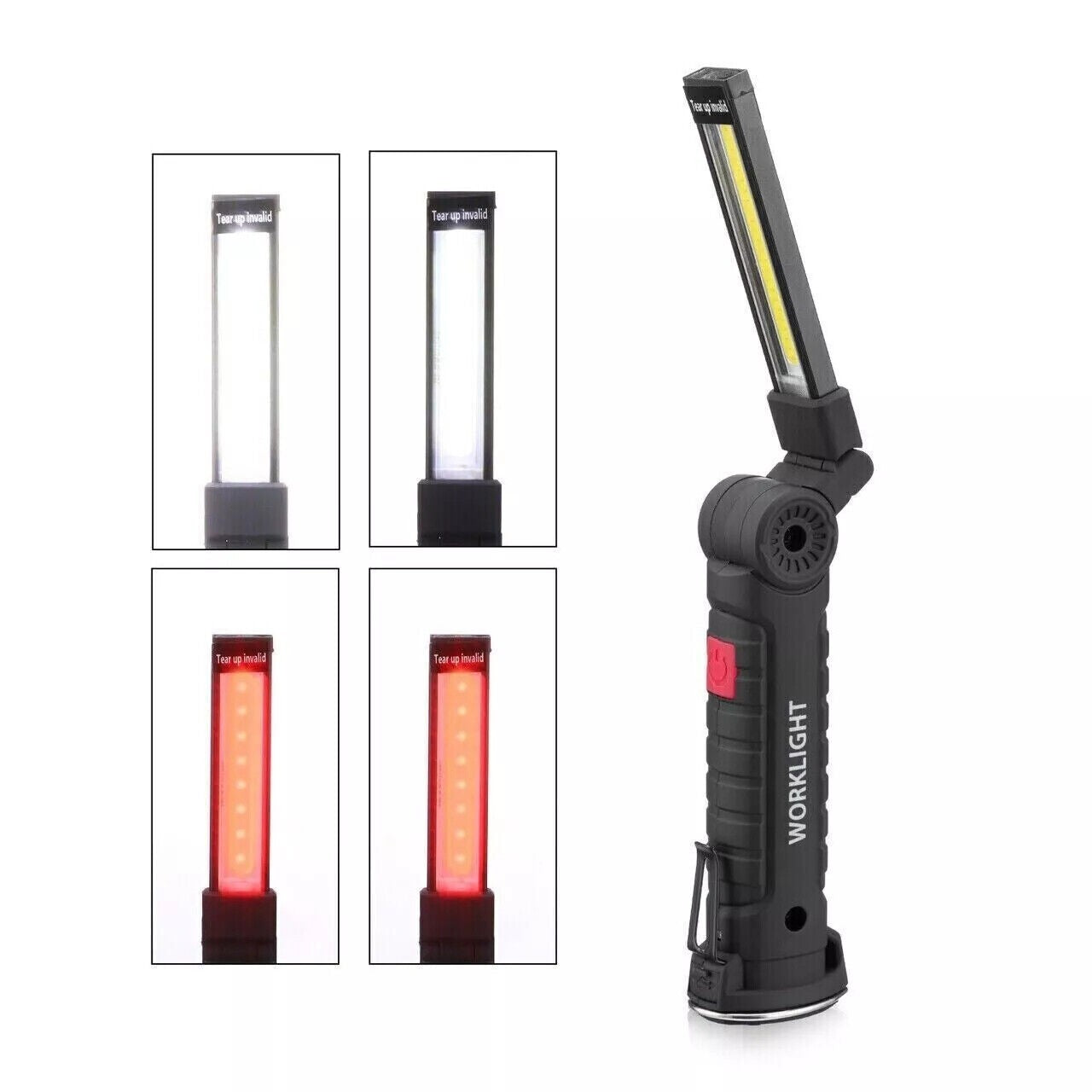 USB Rechargeable LED Work Light Torch Flashlight