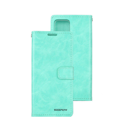 Goospery Blue Moon Diary Wallet Case, iPh-14 / 13-Mint