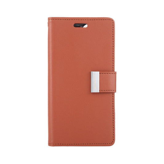 Goospery Rich Diary Wallet Case, iPh-13 Pro-Brown