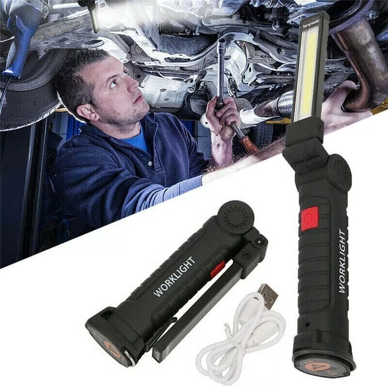 USB Rechargeable LED Work Light Torch Flashlight