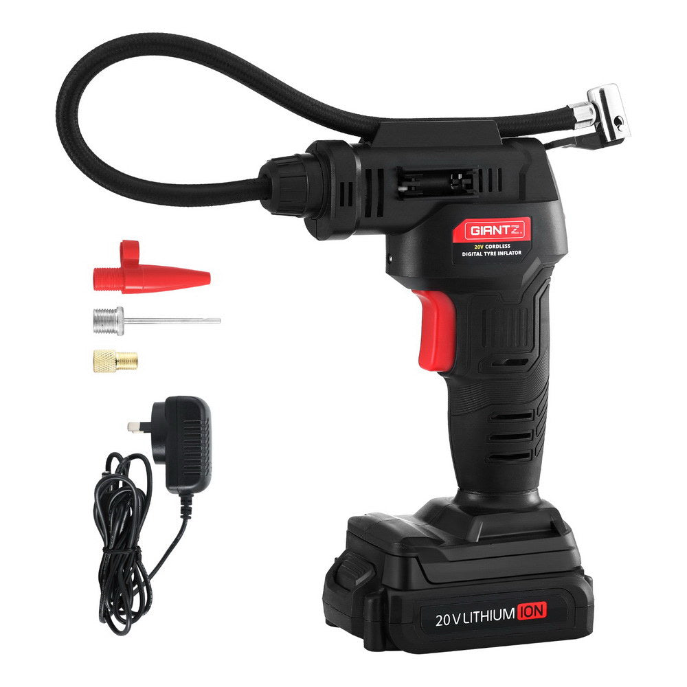 Giantz Cordless Tyre Inflator Portable Air Compressor Pump 20V 120PSI Digital