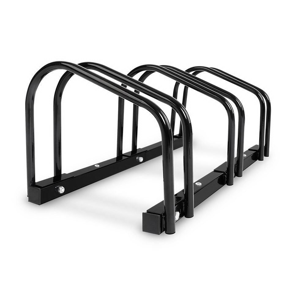 Weisshorn 3 Bike Stand Rack, Floor Parking Holder, Black