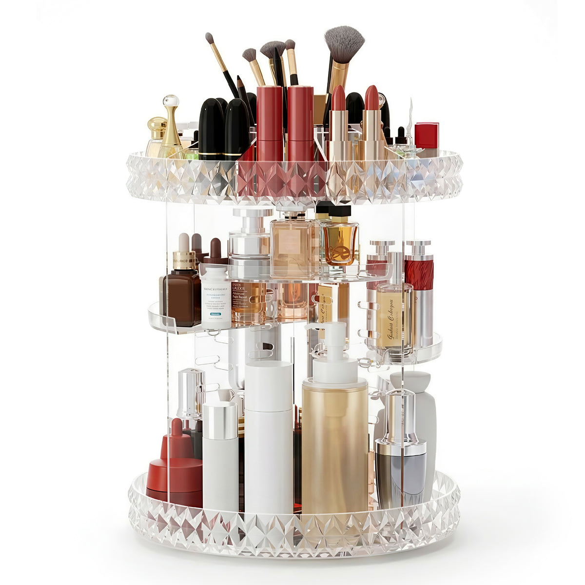 Embellir Makeup Organizer Acrylic Rotating Cosmetic Storage Display Holder