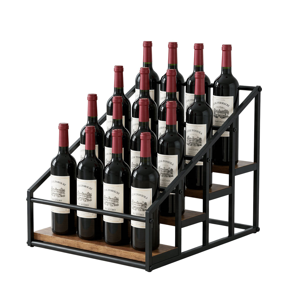 Artiss 4-Tier Countertop Wine Rack, 16 Bottles 2