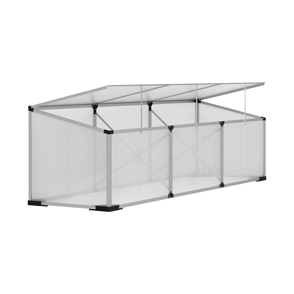 Green Fingers Greenhouse 180x50x50CM Cold Frame Plant Grow Aluminium