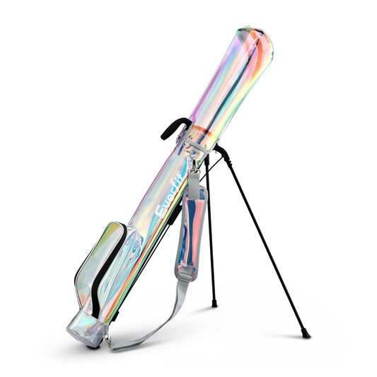 Everfit Golf Stand Bag 2-Way Divider Lightweight Carry Bag for 5-6 Clubs, Holographic